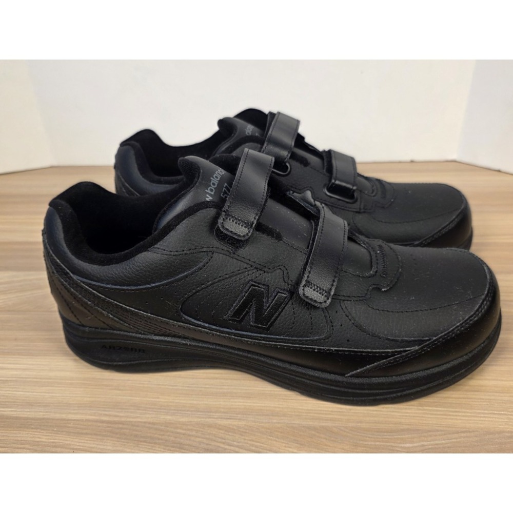 New Balance 577 Walking Shoes Womens Sz 12 2E Extra WIDE Black Hook/Loop WW577VK - Picture 2 of 10